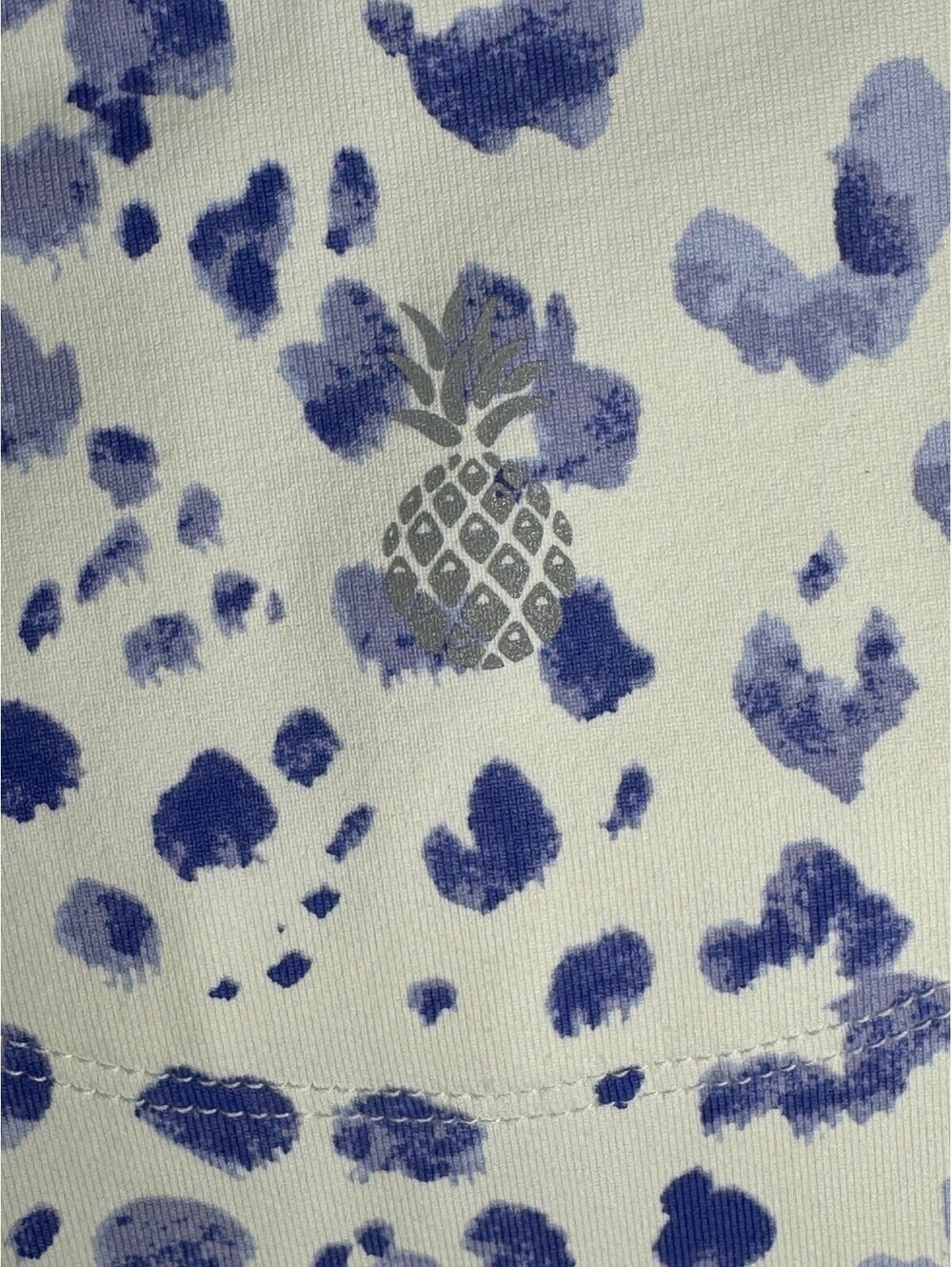 Tommy Bahama IslandZone Top Womens Large Blue Leopard Sleeveless Polo Zip - Picture 6 of 8
